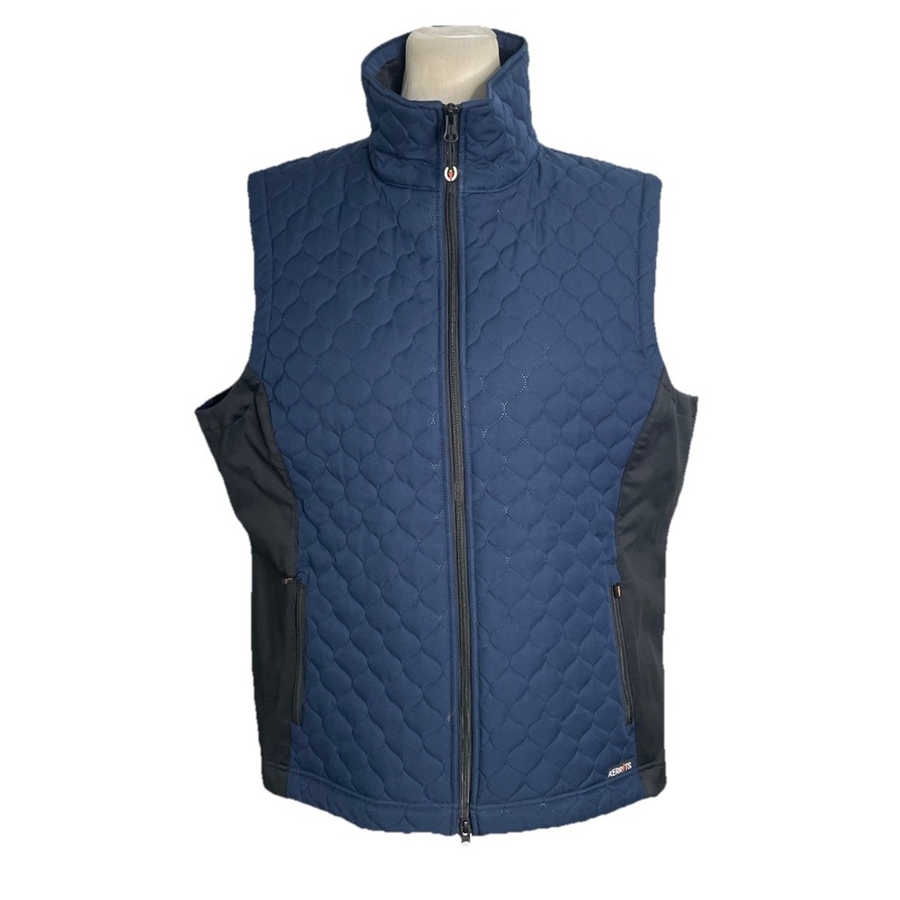 Kerrits Acclimate Quilted Equestrian Riding Vest Blue Black Size 1X - Picture 2 of 6